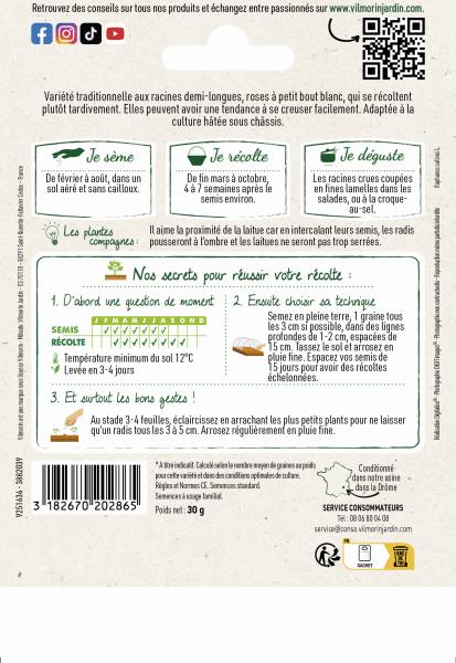 Potagères - Radis de 18 Jours - Grand Modèle - MEDIA_PACKAGING_VERSO